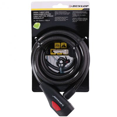 2. Dunlop Spiralkabelschloss Fahrradschloss 12 mm 150 cm ST 75570