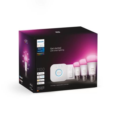 8. Philips Hue White & Color Ambient Starter-Kit: 3 E27 (1100) Smart-Lampen + Hue Dimmerschalter