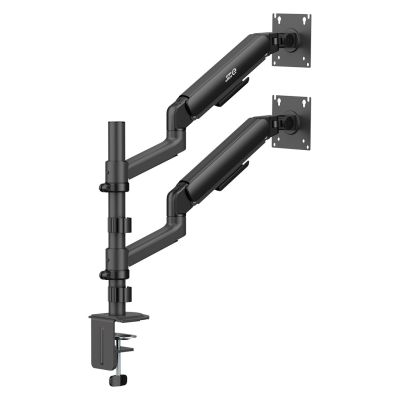 4. ERGO BÜROHALTERUNG / AUFHÄNGER FÜR 2 MONITOREN, GASFEDERUNG, 17"-32", 1-10 kg, MATTSCHWARZ, ER-692 B