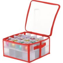 AUFBEWAHRUNGSBOX FÜR CHRISTBAUMKUGELN 34X34X17CM