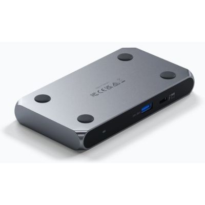 3. Satechi Thunderbolt 4 Slim Hub Pro - USB-C-Hub (DC 20V-Anschluss, USB 3.2 Gen 2-Datenanschluss, 3x Thunderbolt 4-Anschluss) (Space Grau)