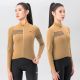 6. Rockbros YPW065 TVI Damen-Radtrikot mit langen Ärmeln, Herbst/Winter, Größe S – Gelb