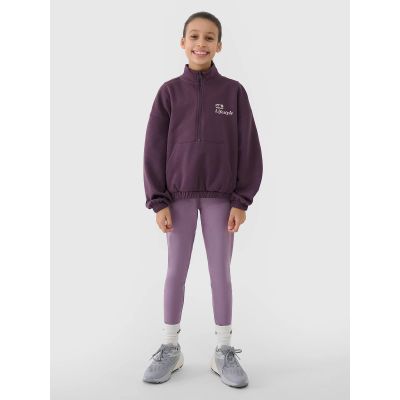 Mädchen Sweatshirt ohne Reißverschluss, ohne Kapuze 4F 4FJRSS25TSWSF2058-50S