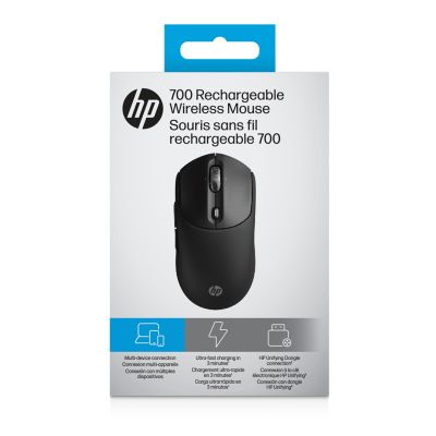 16. HP 700 Akku-Maus Schwarz, kabellos mit Batterie, schwarz, AZ7B0AA
