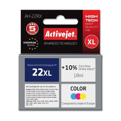 Activejet AH-22RX Tinte (ersetzt HP 22XL C9352A; Premium; 18 ml; Farbe)