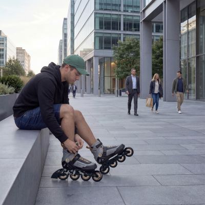 2. NA22151 ARMOUR GRAU ROLLERSKATE GRÖSSE 41 NILS EXTREME