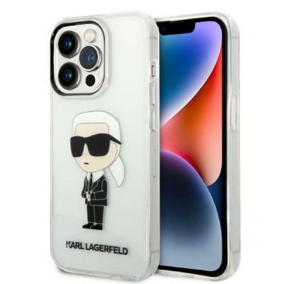 Karl Lagerfeld Ikonik Karl Hülle für iPhone 14 Pro Max – transparent