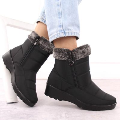 14. Damen-Schneestiefel mit Fellfutter, schwarz, Vinceza 86231
