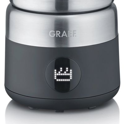 8. Graef MS802 Automatischer Milchaufschäumer/Milchwärmer, Schwarz, Edelstahl