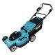 Makita DLM480Z Akku-Rasenmäher (Schiebemäher) Schwarz, Türkis