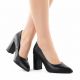 12. Schwarze Pumps mit spitzer Zehenpartie, schwarze Sergio Leone PB216