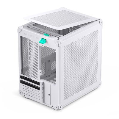 14. Jonsbo C6 Micro-ATX Computergehäuse – Weiß