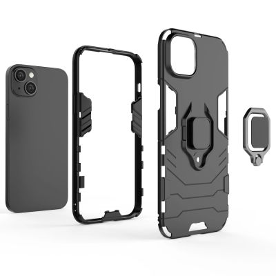 3. Ring Armor Hülle für iPhone 14 Pro Max gepanzerte Hülle magnetischer Haltering schwarz