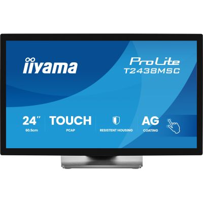 3. iiyama ProLite T2438MSC-B2 Computermonitor 60,5 cm (23,8") 1920 x 1080 px Full HD LED-Touchscreen Schwarz