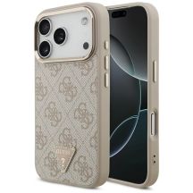Guess 4G Triangle Logo MagSafe Hülle für iPhone 18 Pro / 17 Pro – Roségold