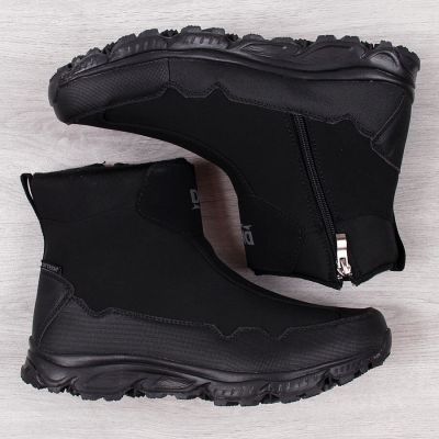 3. Schwarze, wasserdichte Herren-Schneestiefel DK
