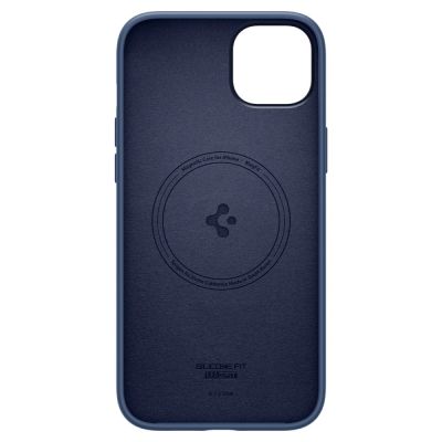 5. Spigen Silicone Fit Mag Hülle mit MagSafe für iPhone 14 Plus – blau