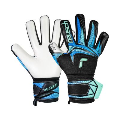 Reusch Attrakt RE:Grip NC Junior Torwarthandschuhe schwarz und blau 5672535 7272