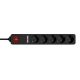 2. GEMBIRD Steckdosenleiste mit Überspannungsschutz, 5x SCHUKO + 2x USB, 1,5 m, Schwarz