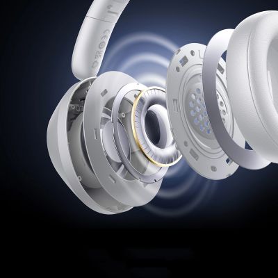 13. Baseus Bass 30 Max On-Ear-Bluetooth 5.3-Funkkopfhörer – Weiß