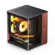 3. Jonsbo TK-0 PC-Gehäuse, Mini-Tower, Mini-ITX, gehärtetes Glas, Holz – schwarz