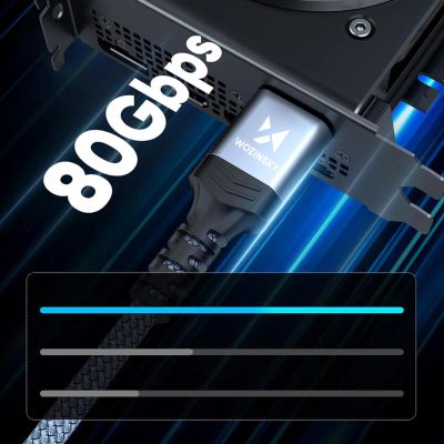 9. Wozinsky WPS-16AYL3S DisplayPort 2.1 Kabel 80 Gbit/s 16K@60Hz 8K@120Hz 4K@240Hz HDR HDCP DSC 3m - Schwarz