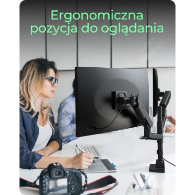 4. ICY BOX IB-MS702-T Monitorhalterung/Ständer 144,8 cm (57") Schreibtisch Schwarz