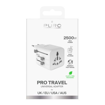 2. Puro Universal-Reiseadapter – Weiß
