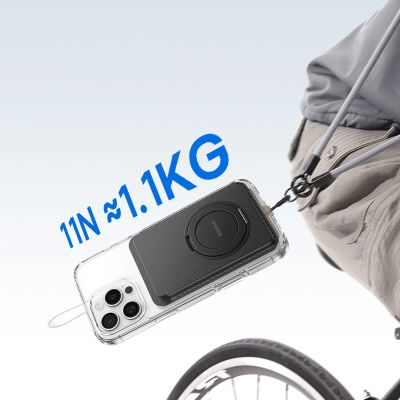 14. Baseus MagPro 3 Magnetgeldbörse mit Ständer, kompatibel mit MagSafe – Schwarz