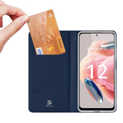 2. Dux Ducis Skin Pro Hülle für Xiaomi Redmi Note 12 Flip Card Wallet Stand Blau