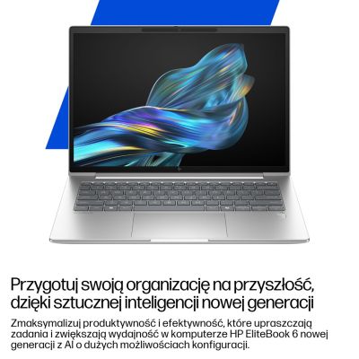 3. HP EliteBook 6 G1a Next Gen AI PC Copilot+ PC AMD Ryzen AI 5 340 Laptop 35,6 cm (14") WUXGA 16 GB DDR5-SDRAM 512 GB SSD Wi-Fi 6E (802.11ax) Windows 11 Pro Silber