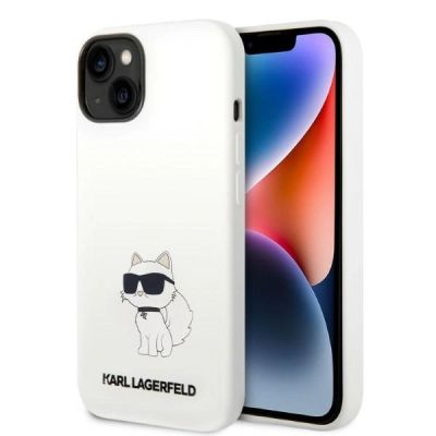 Karl Lagerfeld KLHMP14MSNCHBCH iPhone 14 Plus 6.7" Hardcase weiß/weiß Silikon Choupette MagSafe