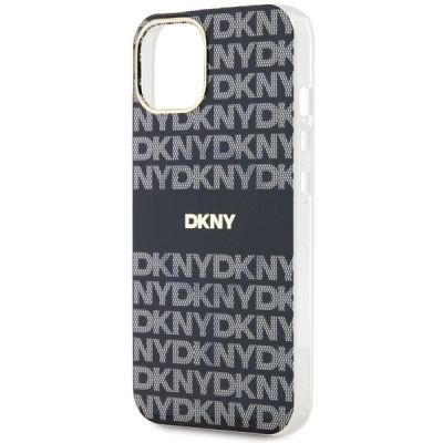 6. DKNY IML Mono & Stripe MagSafe Hülle für iPhone 15/14/13 – Schwarz