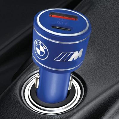 3. BMW M Edition PD-QC 3.0 20W Kfz-Ladegerät – Blau/Schwarz