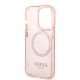 7. Guess GUHMP14LHTCMP iPhone 14 Pro 6,1" rosa/rosa Hartschale Gold Outline Translucent MagSafe