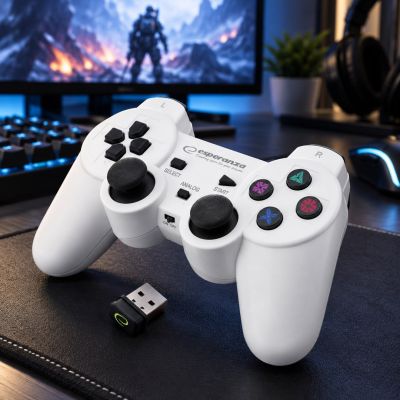 12. Esperanza GLADIATOR EGG108W Wireless Gamepad (PC, PS3; weiß)