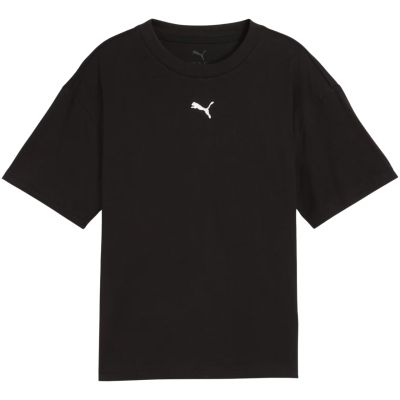 2. Puma Ess Boxy Tee mit zentriertem Katzenlogo für Kinder, Schwarz, 685131 01