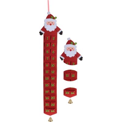 3. Adventskalender aus rotem Filz, Weihnachtsmann