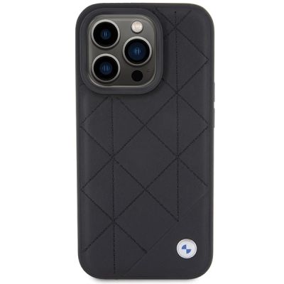 3. BMW Leder-Stepphülle für iPhone 15 Pro Max – Schwarz