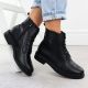 5. Gefütterte schwarze Damen-Lederboots im Worker-Stil Sergio Leone BT25172-S