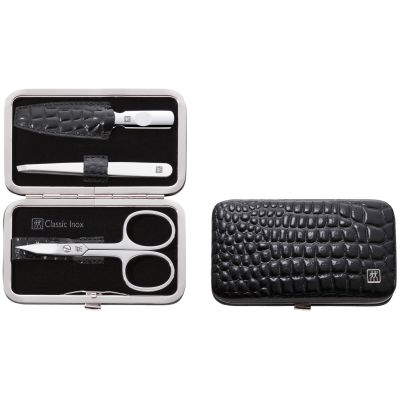 5. Zwilling Classic Inox Reise-Set – schwarzes Etui, 3-teilig – Schwarz