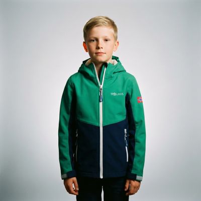 3. Trollkids Kids Kristiansand Jacket Pepper Jr 320-327 Softshelljacke