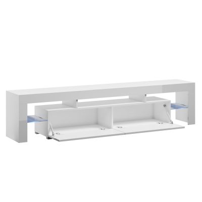 2. TORO 200 TV-Schrank, grau/weiß glänzend