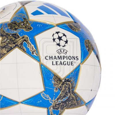 6. adidas UCL Mini 25/26 League Stage Fußball Weiß, Blau und Gold JP1544