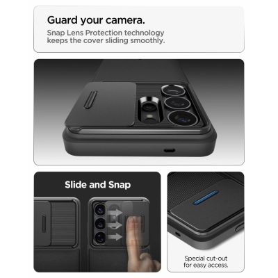 6. Spigen Optik Armor Schutzhülle für Samsung Galaxy S26 Ultra – Schwarz