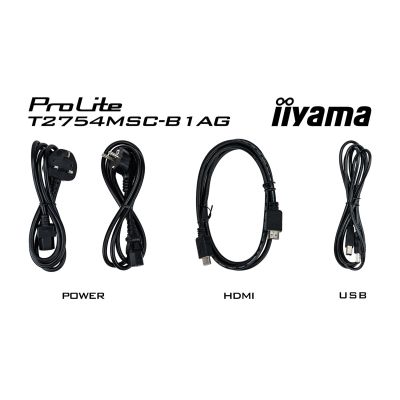 8. iiyama ProLite T2754MSC-B1AG Computermonitor 68,6 cm (27") 1920 x 1080 px Full HD LED-Touchscreen Mehrbenutzerfähig Schwarz