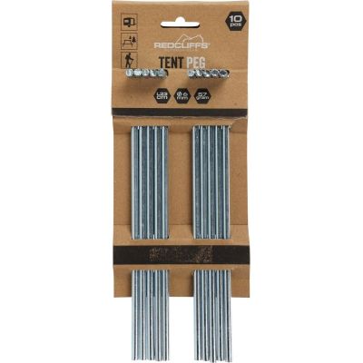 5. Zeltnägel 23 cm, Set mit 10 Metall-Rotklippen