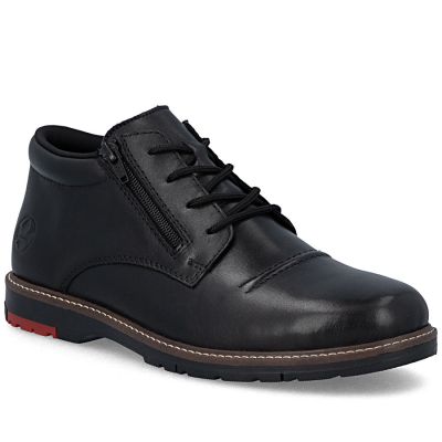 Bequeme Herren-Ankle-Boots aus Leder, gefüttert, schwarz, Rieker 10504-00