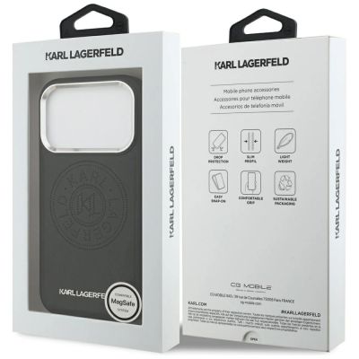 8. Karl Lagerfeld Point & Metal Logo MagSafe Hülle für iPhone 17 Pro - Schwarz