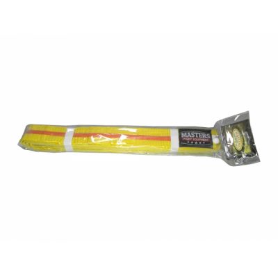 3. MASTERS Kimonogürtel gelb mit orangefarbenem Besatz 06224-280040704